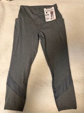 RBX Women’s Squat Proof Capri Length Legging WithSide Pockets And Mesh Details